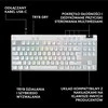 „Logitech G PRO X TKL Rapid“ žaidimų klaviatūra USB QWERTY US International Balta