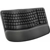 Logitech Wave Keys Belaidė klaviatūra, RF belaidė + Bluetooth, US Int + UKR, Graphite