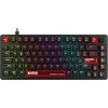 MARVO KG936 Arma 82 RGB Laidinė žaidimų klaviatūra | Juoda, 75%