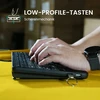 Klaviatūra Perixx PERIBOARD-525 DE B Mini-USB-klaviatūra su touchpadem juoda