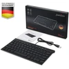 Klaviatūra Perixx Perixx PERIBOARD-429 DE, su laidu, USB mini klaviatūra su pašvietimu, juodas