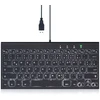 Klaviatūra Perixx Perixx PERIBOARD-429 DE, su laidu, USB mini klaviatūra su pašvietimu, juodas