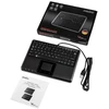 Klaviatūra Perixx Perixx PERIBOARD-510 H PLUS UK, mini USB klaviatūra, touchpad, hub, juodas