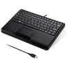 Klaviatūra Perixx Perixx PERIBOARD-510 H PLUS UK, mini USB klaviatūra, touchpad, hub, juodas