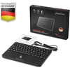 Klaviatūra Perixx Perixx PERIBOARD-526 H EN, su laidu mini USB klaviatūra, trackball, USB hub