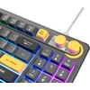 Klaviatūra žaidimams Rampage Cyclone Knob su laidu membraninė su pašvietimu juoda