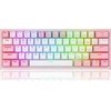 Klaviatūra Redragon Fizz Pro K616 balta ir-rožinė