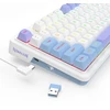 Klaviatūra žaidimams Redragon Ucal Max Manbo Linear Switch belaidė mechaninė su pašvietimu balta