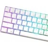 Royal Kludge RK61 TKL Klaviatūra | 60%, „Hot-swap“, rudi jungikliai, JAV, balta
