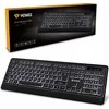 Yenkee USB Klaviatūra YKB 1025CS Vision, laidinė, su apšvietimu, juoda