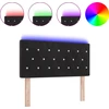 LED galvūgalis su LED juostelėmis Juodas 100 cm Aksomas