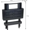 ProGarden Lauko stalas sulankstomas juoda 44x44x50 cm