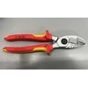 KNIPEX kabelių žirklės su dviguba pjovimo briauna 200 mm, VDE, savitarnos ekrano paketas