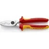KNIPEX kabelių žirklės su dviguba pjovimo briauna 200 mm, VDE, savitarnos ekrano paketas