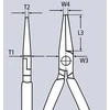 Replės elektrikams ilgais užapvalintais galais 160mm 30 36 160 KNIPEX