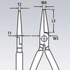 Knipex Pjovimo replės pusiau pailgos tiesus 160mm (2502160)