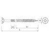 Koelner/Rawlplug 5x50 konstrukcinis medsraigtis, įleidžiama galvute, TX sriegis - 0,1 ts