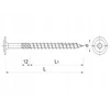 Koelner/Rawlplug Konstrukcinis medsraigtis 8x180 mm poveržlės galvute - 0,05 ts