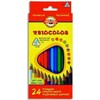 Koh-I-Noor Kredki Triocolor 7mm 24 kolory