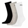 Kojinės Puma Sport Crew Lightweight 3P balta, pilka, juoda 907940 03 (39-42)