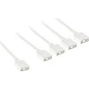 Kolink ARGB 1-4 splitter cable – 30cm, baltas