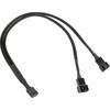 Kolink 1-2 PWM fan splitter cable – 35 cm, braided, juodas
