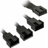 Kolink 1-3 PWM Fan Splitter Cable – 35 cm, braided, juodas