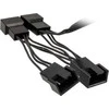 Kolink 1-4 PWM Fan Splitter Cable – 35 cm, braided, juodas