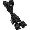 Kolink modulares Connector-Cable for Continuum-PSU 4x Molex – juodos spalvos