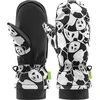 Qunature Panda Heat Transfer Ski Gloves Kids Size S – juodos ir baltos spalvos