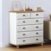 Komoda ASKIM Balta 91 x 40 x 95,5 cm Kietos pušies mediena