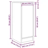 Šoninė spintelė, pilka ąžuolo, 29,5x34x76 cm, apdirbta mediena