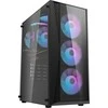Darkflash DK352 Plus kompiuterio korpusas + 4 ventiliatoriai juodos spalvos