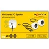 Kompiuterio kolonėlės Delock Mini Stereo PC kolonėlė mit 3,5 mm Klinkenstecker und USB Stromversorgung wei