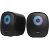 Kompiuterio kolonėlės Oem OMEGA KOLONĖLĖS GŁOŚNIKI 2.0 6W RMS RGB USB 3.5 mm Audio Juodos Apvalios [46148]