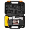 kompresorius automobilinis Forcekraft kompresorius automobilinis podwójny tłok kompresora (65l/min, 3 antgaliai, LED) 12V su lagaminu