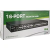 Komutatorius „InLine® PoE+“ gigabito tinklo injektoriaus šakotuvas, 16 prievadų (16x PoE+), 1Gb/s, 19" 1U (su laikikliais), metalinis, 2 ventiliatoriai