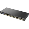 Šakotuvas Komutatorius Zyxel GS1100-16EpS-EU0101F 16p PoE 135W (PoE+:16;) nevaldomas, DIP, be ventiliatoriaus, plonas