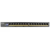 Šakotuvas Komutatorius Zyxel GS1100-16EpS-EU0101F 16p PoE 135W (PoE+:16;) nevaldomas, DIP, be ventiliatoriaus, plonas