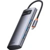 Baseus Metal Gleam Series Hub adapteris 4in1 USB-C iki 4x USB 3.0