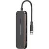 USAMS Adapteris šakotuvas 3xUSB + USB-C + HDMI juodos spalvos SJ578 šakotuvas 01 (US-SJ578)