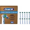 Dantų šepetėlių galvutės Braun Oral-B Pro Precision Clean, 10 vnt. pakuotė (be defektų išorinė pakuotė)