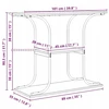 Konsolinis stalas su lentyna Juodas ąžuolas 101 x 35 x 80,5 cm