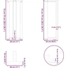 Konsolinio stalo kojos, T formos, 2 vnt., antracito spalvos, 25x28x(72-73) cm, plienas