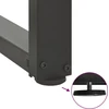 Konsolinio stalo kojos, T formos, 2 vnt., antracito spalvos, 25x28x(72-73) cm, plienas