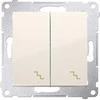 Kontakt-Simon Dvivietė jungtis su LED pašvietimu 10AX 250V kremo varžtai (DW6 / 2L.01 / 41)