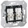 Kontakt-Simon Step connection Simon 82 dvivietis su vidinio apšvietimo 10AX mechanizmu (75394-39)