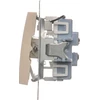 Kontakt-Simon Dvivietė jungtis su LED pašvietimu 10AX 250V kremo varžtai (DW6 / 2L.01 / 41)