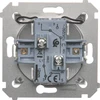 Kontakt-Simon Dvivietis laiptų sujungimas su LED pašvietimu 10AX 250V sraigtiniai terminalai sidabro metalizuotas kilimėlis (DW6 / 2L.01 / 43)