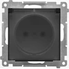 Kontakt-Simon Kontakt-Simon 55 TGZ1BCZ.01/149A kištukinis lizdas IP44 versijai su sandarikliu, modulis 16 A, 250V~, greitos jungtys, matinė juoda/skaidri